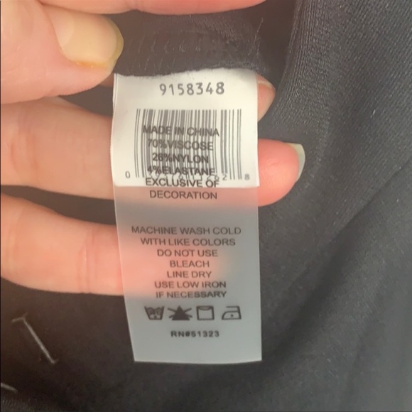 Vince Camuto tuxedo black white stripe pointe ankle pants straight leg small - Picture 8 of 8